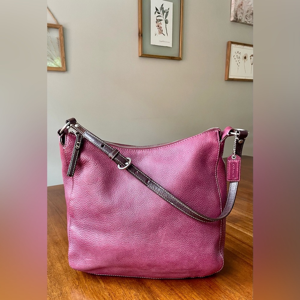 ‼️‼️SOLD‼️‼️Coach Y2K Chelsea Hobo Purple Silver - Picture 4 of 17